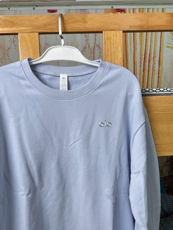 ALO Long-Sleeve Top — "Shell Blue," Size M - Picture 3 of 3